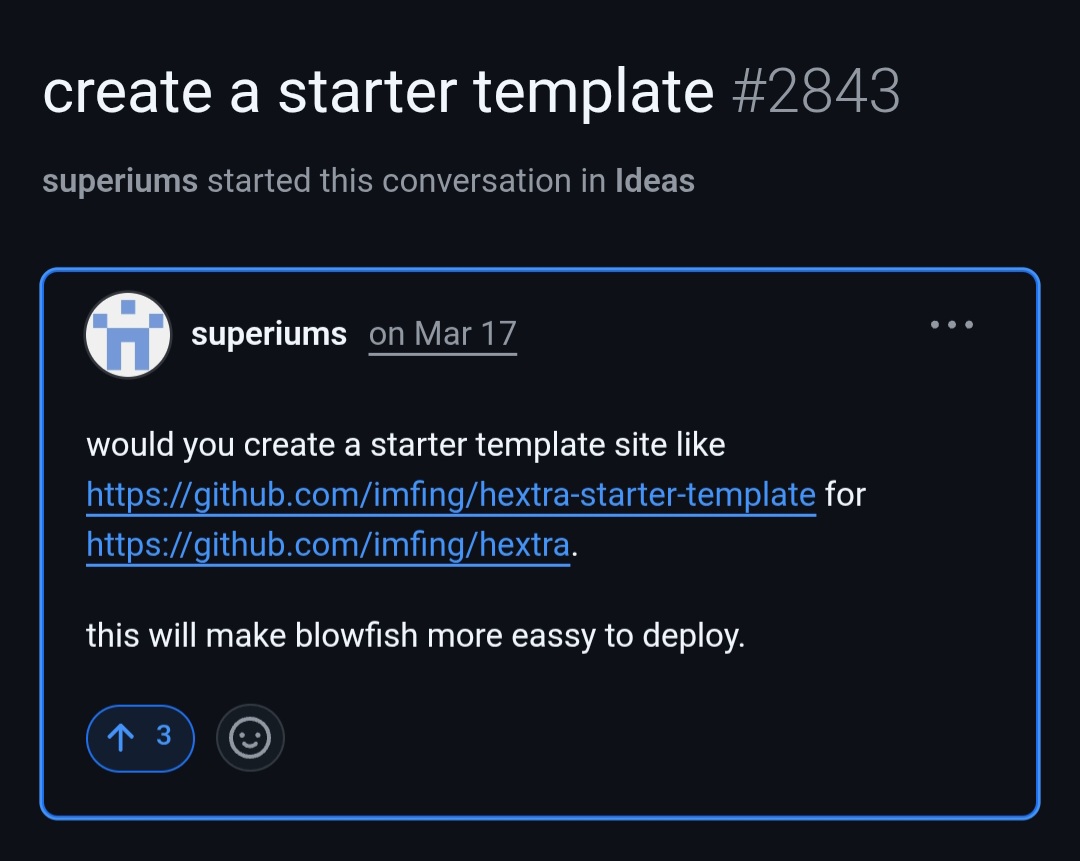 Discussion #2843 screenshot